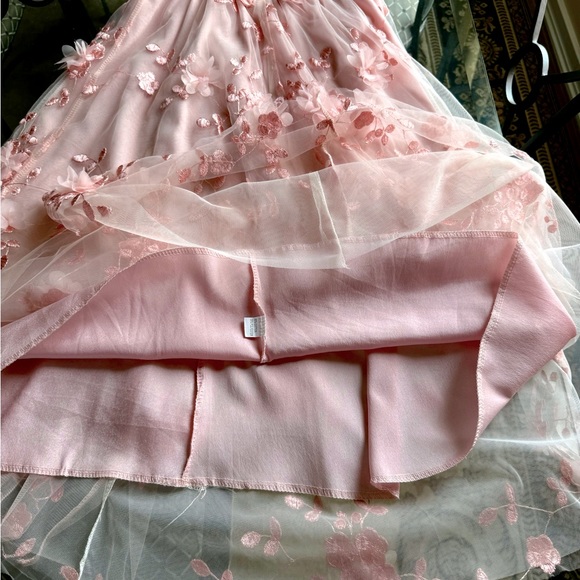 Floral Appliqué Chiffon Maxi Skirt S - Picture 9 of 12